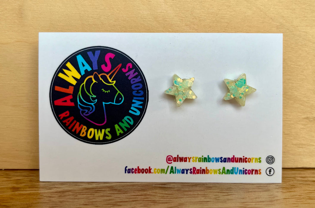 Glow in the Dark Mini Star Studs